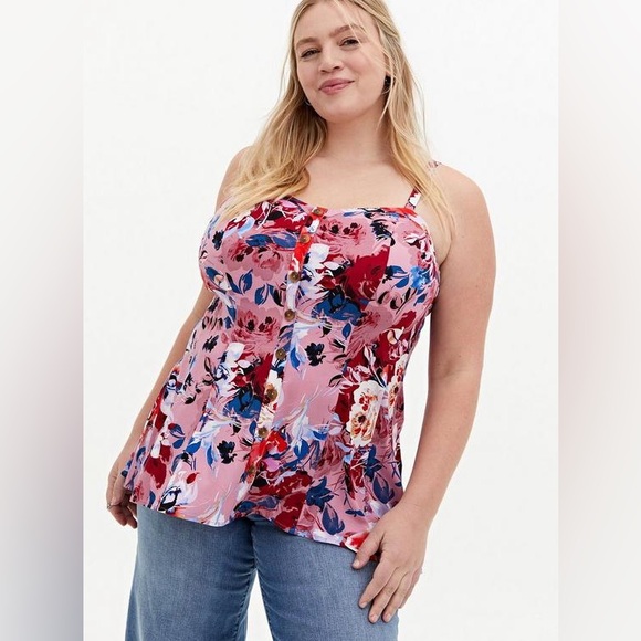 torrid Tops - Torrid 5X Challis Seamed Cami Top
